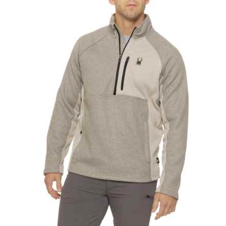 Spyder Core Sweater-Knit Fleece Jacket - Zip Neck in Stone Heather (W/ Stone)