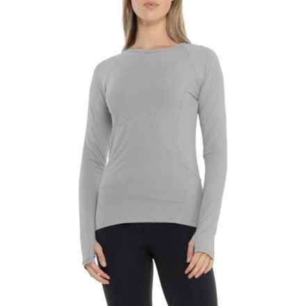 Spyder Crew Neck Shirt - Long Sleeve in Black Heather Stripe