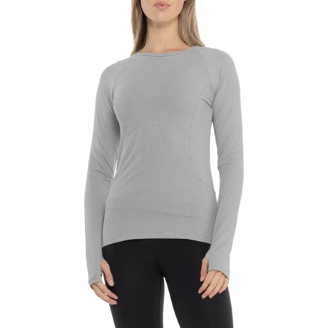 Spyder Crew Neck Shirt - Long Sleeve in Black Heather Stripe