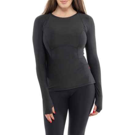 Spyder Crew Neck Shirt - Long Sleeve in Black Heather