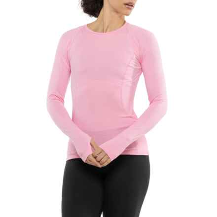 Spyder Crew Neck Shirt - Long Sleeve in Bubblegum Heather Stripe