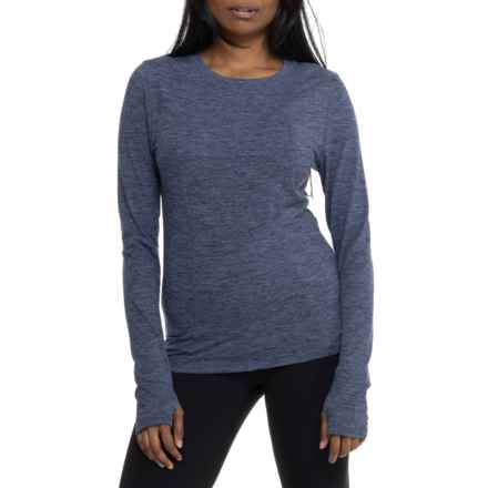 Spyder Crew Neck Shirt - Long Sleeve in Deep Sea Blue Htr