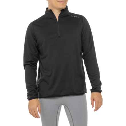 Spyder Cut Back Fleece Sweater - Zip Neck in Black