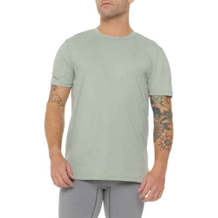 Spyder Cut Lines Logo Interlock Active T-Shirt - Short Sleeve in Sage Green