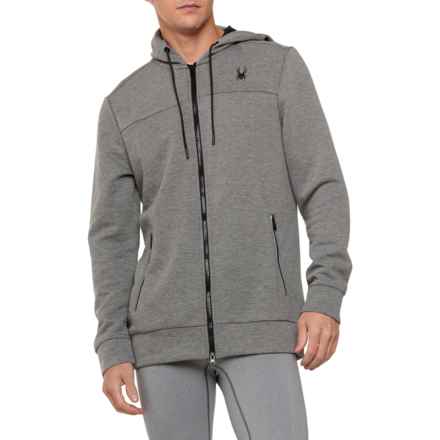 Spyder Double Knit Hoodie - Full Zip in Grey Heather