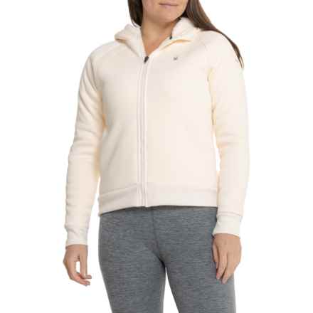 Spyder Double-Knit Sherpa-Lined Hoodie in Pearl