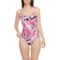 Spyder Double Strap One-Piece Swimsuit in Charcoal/Berry