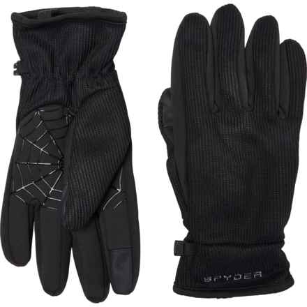 Spyder Fleece Gloves - Touchscreen Compatible in Black