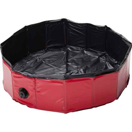 Spyder Folding Pet Pool - 32x32x 8” in Red/Black