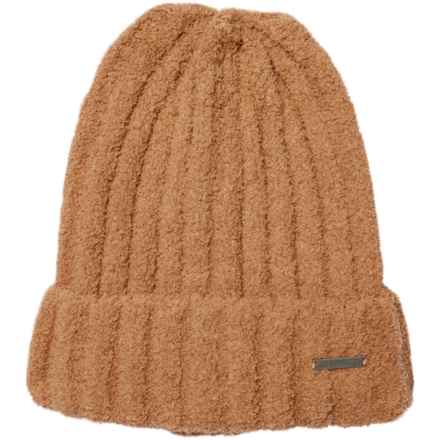 Spyder Fuzzy Rib-Knit Cuff Beanie in Toffee