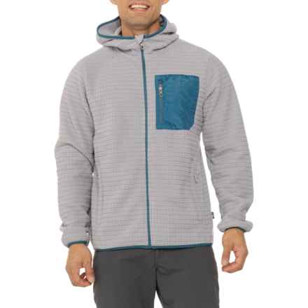 Spyder Grid Fleece Hooded Jacket in Pewter