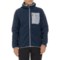 Spyder Grid Fleece Hooded Jacket in True Navy