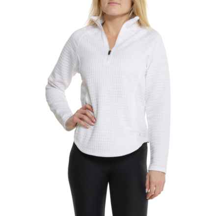 Spyder Grid Quilt Zip Neck Shirt - Long Sleeve in White