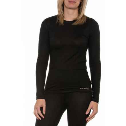 Spyder Hacci Sleep Shirt and Pants Set - Long Sleeve in Black