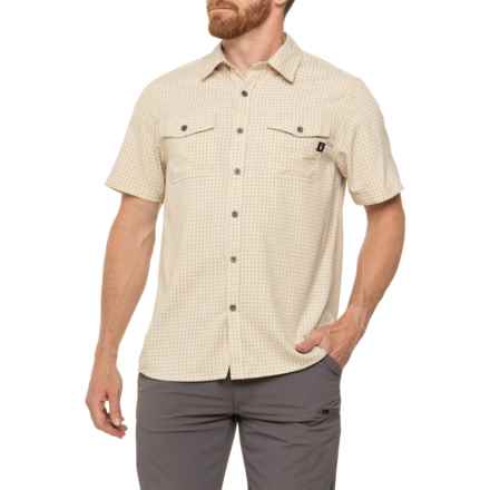 Spyder Heather Mini Check Shirt - Short Sleeve in Khaki