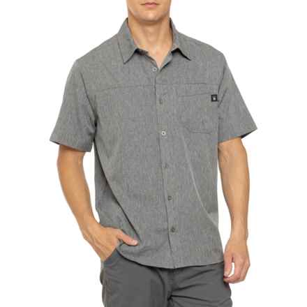 Spyder Heather Mini Stripe Woven Shirt - Short Sleeve in Gray