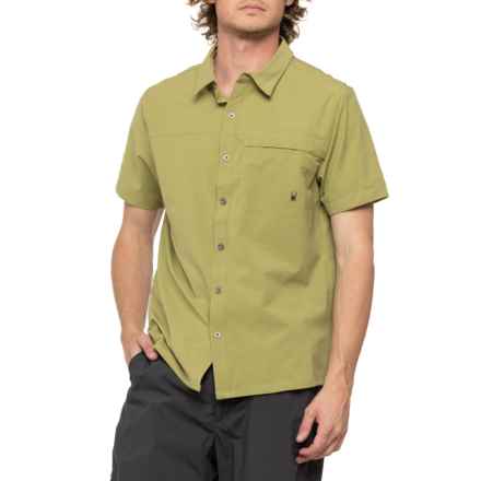 Spyder Heather Vent Back Shirt - UPF 30, Short Sleeve in Light Olive