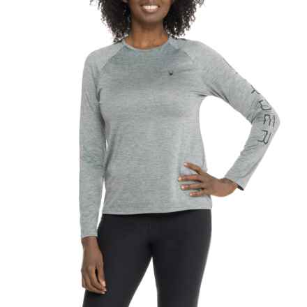 Spyder Heathered Rash Guard - UPF 30+, Long Sleeve in Grey
