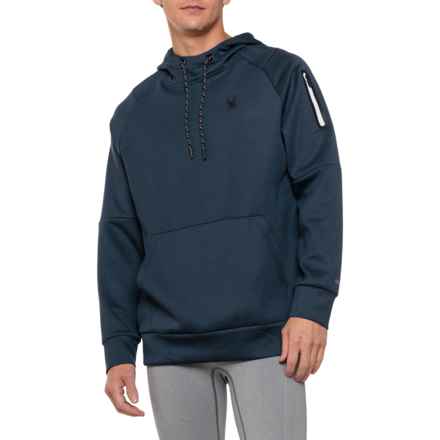 Spyder Heavyweight Scuba Funnel Neck Hoodie in Dusty Navy