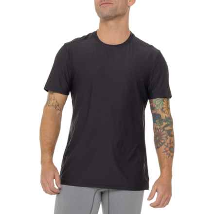Spyder High Density Logo Perforated Crew Neck T-Shirt - Short Sleeve in Black Heather