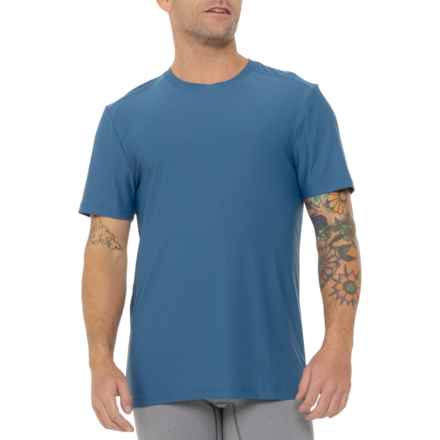 Spyder High Density Logo Perforated Crew Neck T-Shirt - Short Sleeve in Peacock