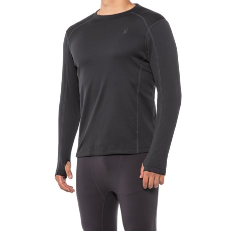 Spyder High-Performance Crew Base Layer Top - Long Sleeve (For Men) in Black