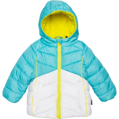 Spyder Infant Girls Puffer Jacket - Insulated in Blue Curacao