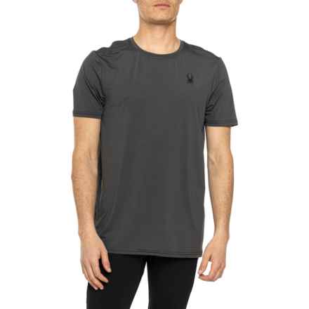 Spyder Jacquard T-Shirt - Short Sleeve in Charcoal