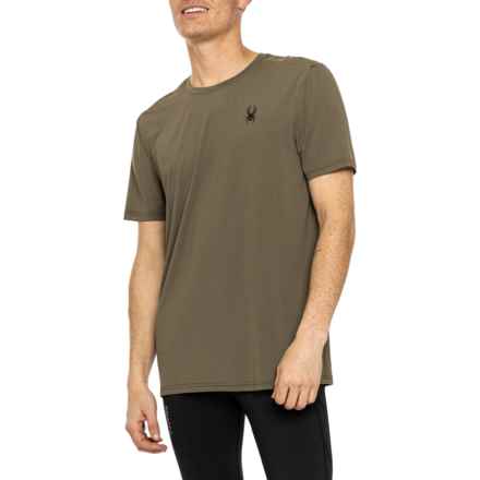 Spyder Jacquard T-Shirt - Short Sleeve in Moss Green