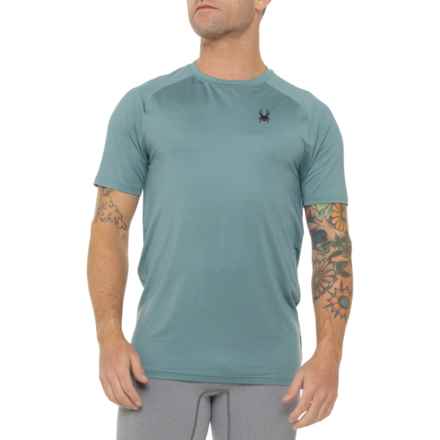 Spyder Jacquard Tonal Printed Raglan Crew Neck T-Shirt - Short Sleeve in Melo Seas
