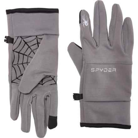 Spyder Liner Gloves - Touchscreen Compatible in Pewter