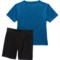 1WCND_2 Spyder Little Boys Gradient T-Shirt and Shorts Set - Short Sleeve