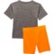 1WCNF_2 Spyder Little Boys Gradient T-Shirt and Shorts Set - Short Sleeve