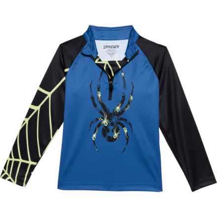 Spyder Little Boys Zip Neck Shirt - Long Sleeve in Electric Blue