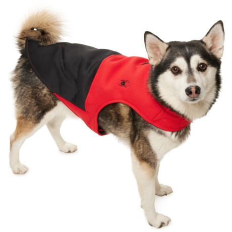 Spyder Medallion Bonded Fleece Dog Sweater - Insulated, Large in Red