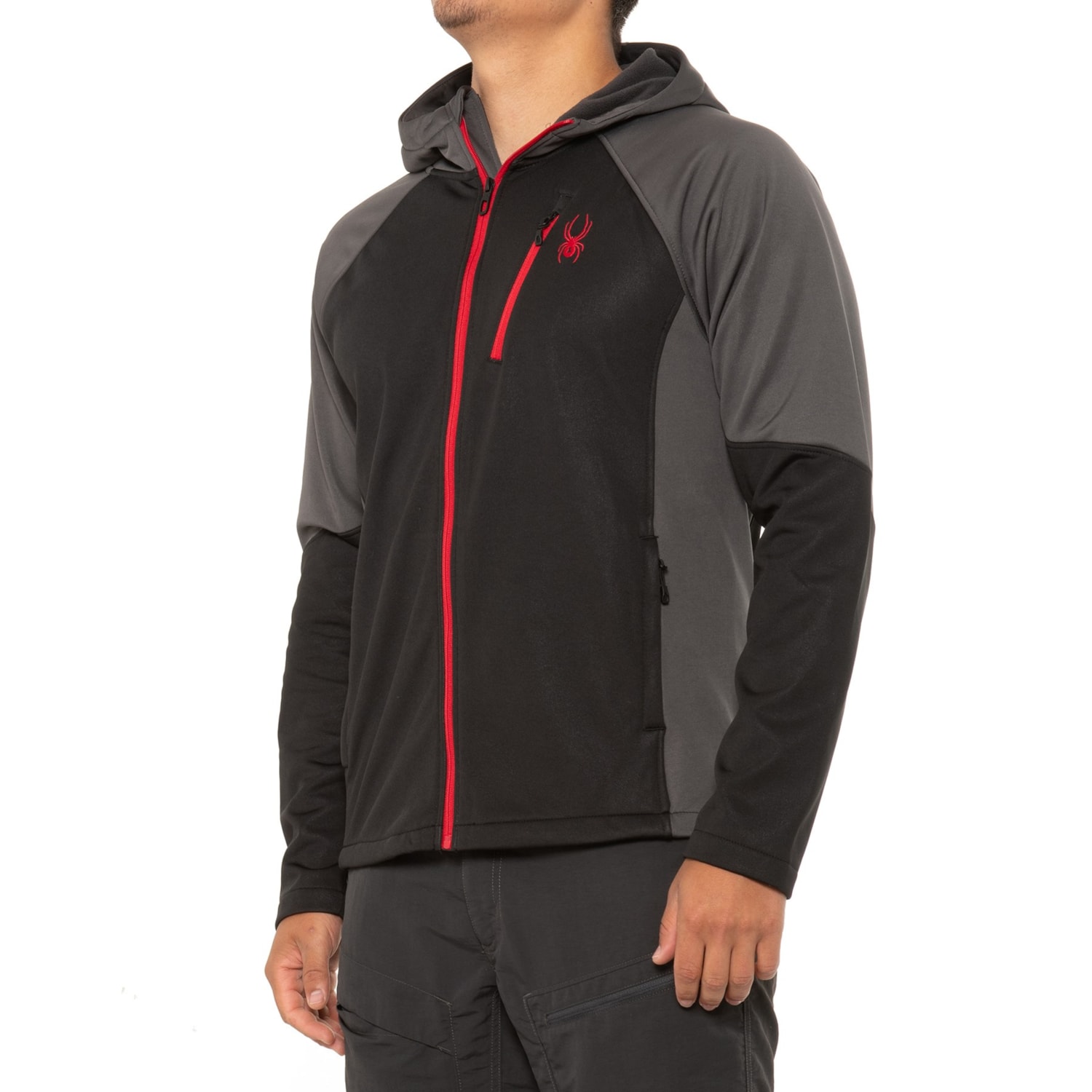 Spyder Men's Mendoza Raglan Sleeve Jacket - Black - Size M
