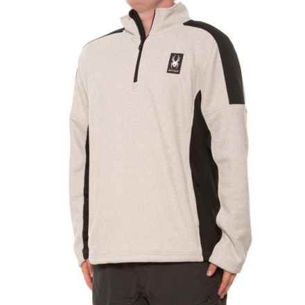 Spyder Mendoza Bonded Fleece Sweater - Zip Neck in Oatmeal Heather