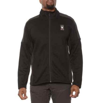 Spyder Mendoza Bonded Sweater Fleece Full-Zip Jacket in Black