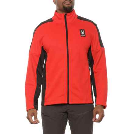 Spyder Mendoza Bonded Sweater Fleece Full-Zip Jacket in Red