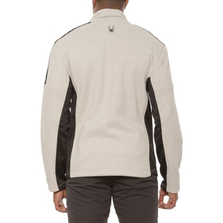 thumbnail image 2 of Spyder Men's Full Zip Bonded Knit Vest - Stand Collar, Invisible Pockets, S-3XL (Black/Gray) 2 of 6