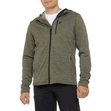 Spyder Mesh Fleece Hoodie - Full Zip in Olive