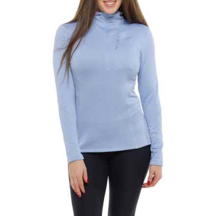 Spyder Mock Neck Shirt - Zip Neck, Long Sleeve in Bright Sky
