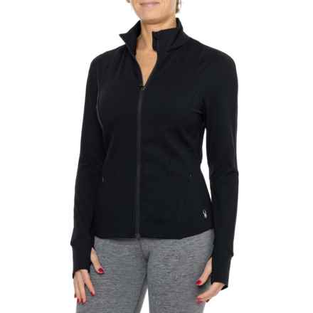 Spyder Mock Neck Yoga Jacket - Full Zip in Black