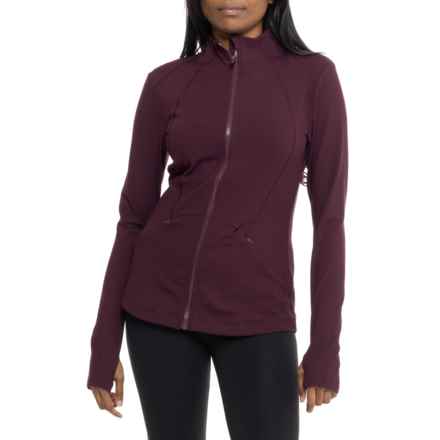 Spyder Mock Neck Yoga Jacket in Winetasting