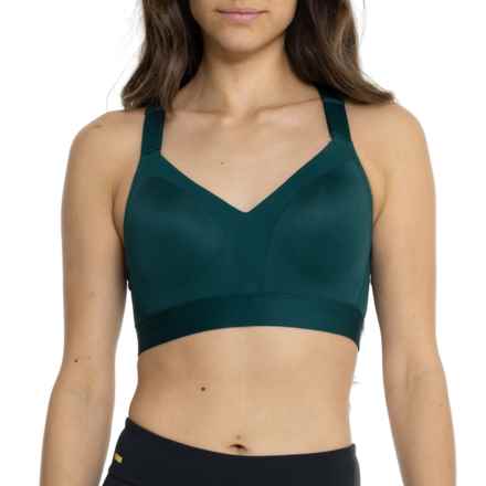 Spyder Molded Cup Mesh Sports Bra - High Impact in Forest Green