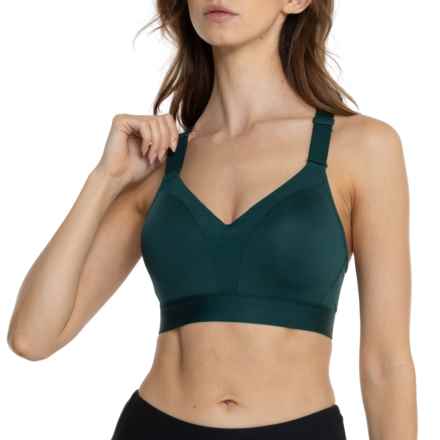Spyder Molded Cup Mesh Sports Bra - High Impact in Forest Green