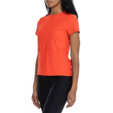 Spyder Non-Peach Perforated Side Shirt - Short Sleeve in Orange Spritz