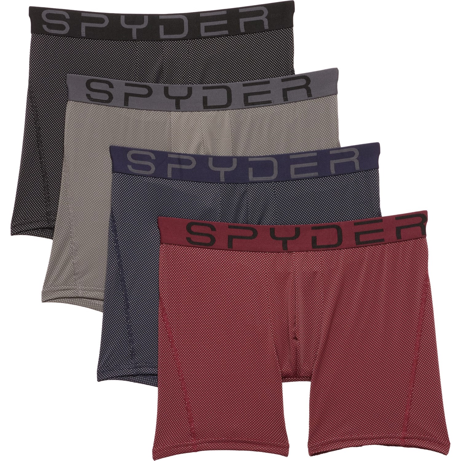 Spyder Herren-Boxershorts 4er Pack - Performance Sportunterwäsche Mit Mesh-Belüftung