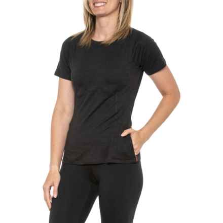 Spyder Peached Crew Neck T-Shirt - Short Sleeve in Black Heather