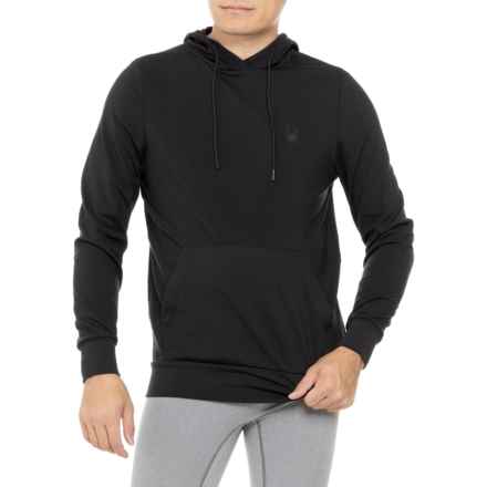 Spyder Peached Super Plush Interlock Hoodie in Blazing Black